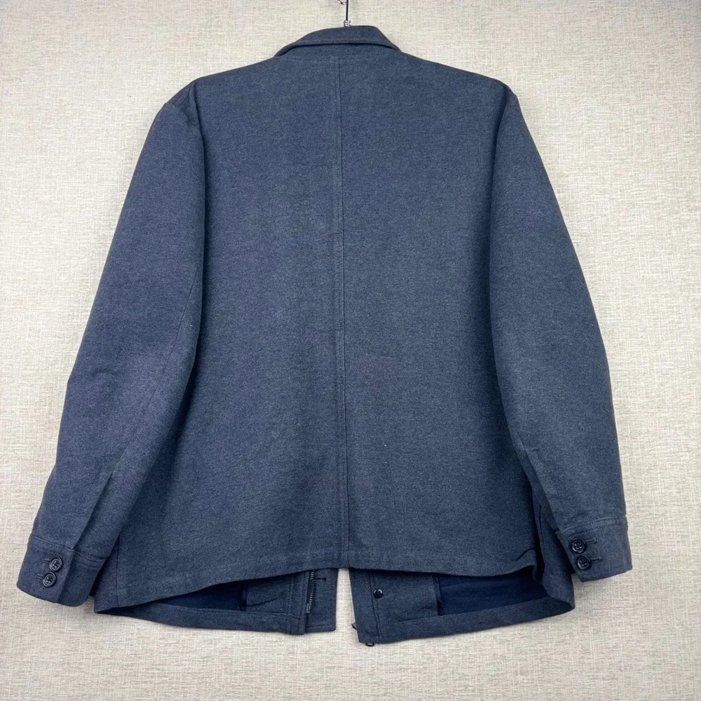 Banana Republic Mens XL Charcoal Grey Heathered Field Jacket Utility Coat
